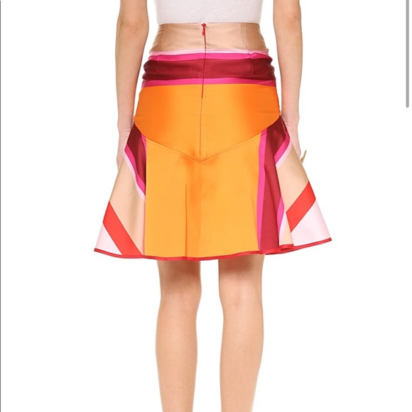 Ostwald helgason striped skirt in red multi stripe - Picture 6 of 8